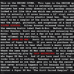 Silver Scooter & Super XX Man "The Scott Garred Sampler" CD